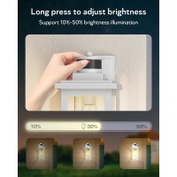 Vianis Motion Sensor Porch Lights Outdoor 2 Packs Outdoor Wall Lights Wall Mount White Dusk To Dawn Outdoor Sconce Lights Wat