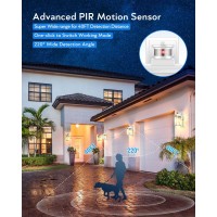 Vianis Motion Sensor Porch Lights Outdoor 2 Packs Outdoor Wall Lights Wall Mount White Dusk To Dawn Outdoor Sconce Lights Wat