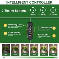 Aokrean Plant Grow Lights Full Spectrum Grow Lights For Indoor Plants Height Adjustable Grow Lamp With Base 3 Optional Spectr