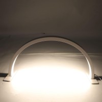 Led Half Moon Light, White Half Moon Desk Lamp Stable Bases For Nail Art (Us Plug)