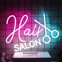 Cktbley Hair Salon Neon Sign Beauty Room Decor Barber Neon Light Salon Led Signs For Wall Haircut Neon Lights Signs Led Neon Sig