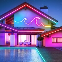 Yeewhale 50Ft Led Neon Strip Light With Remote App Control Ip65 Waterproof Flexible Neon Led Rope Lights 24V Rgb Neon Led Lights