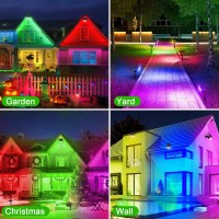 Lansow Solar Spot Lights Outdoor Color Changing 7 Modes8 Pack Christmas Solar Landscape Spotlights Solar Lights Outdoor Wat