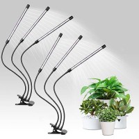 Ipower Full Spectrum Clip Plant Growing Lamp With 126 White Red Leds For Indoor Plants 3 Modes Timing Function 5 Dimmable Lev