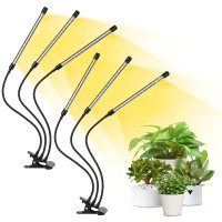 Ipower Full Spectrum Clip Plant Growing Lamp With 126 White Yellow Leds For Indoor Plants 3 Modes Timing Function 5 Dimmable