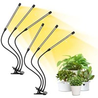 Ipower Full Spectrum Clip Plant Growing Lamp With 126 White Yellow Leds For Indoor Plants 3 Modes Timing Function 5 Dimmable