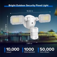 Sansi 90W 10,000Lm Led Outdoor Flood Light, 50,000 Hrs Lifespan Security Light, 1000W Equiv. 5000K Dusk To Dawn Ip65 Flood Light, Super Bright Outdoor Light For Garage Garden Stadium Warehouse