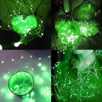 Twinkle Star 33Ft 100 Led Silver Wire String Lights Fairy String Lights Battery Operated Led String Lights For Christmas Wedding