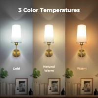 Glitnous Battery Operated Wall Sconce Rechargeable Wall Sconce With Remote Dimmable Wireless Wall Sconces Set Of Two Battery