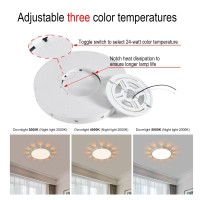 Anmaice Flush Mount Led Ceiling Light Fixture 3000K4000K5000K Selectable Modern Ceiling Lights For Bedroom Childrens Kids Din