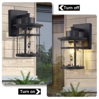 Alaislyc 2 Pack Outdoor Wall Lights Exterior Wall Sconce Fixture Wall Mount Lantern Waterproof Black Wall Lamps Outside Porch Lights House Garage Doorway Patio Front Door Entryway