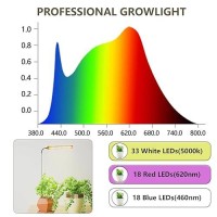 Juhefa Led Grow Light 6000K Full Spectrum Gooseneck Plant Growing Lamp For Indoor Small Mini Plants Auto Onoff Timer 48121