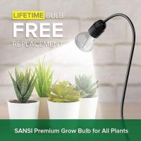 Sansi Led Grow Lights For Indoor Plants Lifetime Free Bulb Replacement 150W Full Spectrum Gooseneck Clip Plant Grow Light Pla