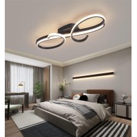 Modern Led Ceiling Light, Living Room Lights, Dimmable Bedroom Ceiling Light With Remote Control, Creative Metal Ceiling Lamp, Indoor Ceiling Lighting For Living Room, Office, Bedroom, Restaurant