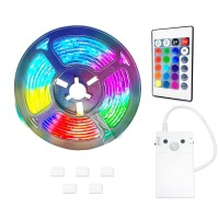 Motion Sensor Strip Lights Battery Operated 66Ft Color Changing Led Strip Light Dimmable With Remote4Modes Rgb Warm White