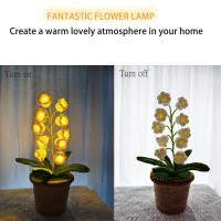 Lily Of The Valley Lamp Crochet Flower Night Lights Home Office Decor Cute Girfs For Women Wife Girl Girlfriend Birthday Christm