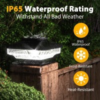 Solar Post Cap Lights 6 Pack Bright White Solar Post Lights Outdoor Waterproof Fence Post Cap Lights Outside Post Lights Solar