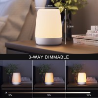 Vicsoon Nursery Night Light Touch Bedside Lamp Rechargeable Rgb Color Changing Dimmable Table Lamp Sleep Aid Kids Breastfeedi