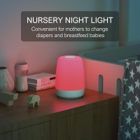 Vicsoon Nursery Night Light Touch Bedside Lamp Rechargeable Rgb Color Changing Dimmable Table Lamp Sleep Aid Kids Breastfeedi