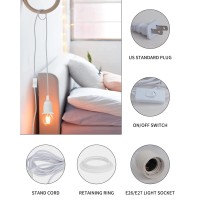 Huibona Plug In Hanging Light Cord E26E27 Extension Hanging Plug In Light Sockt 2Pack 15Ft Pendant Light Socket Kits White Fo