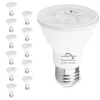 Lumstory 12-Pack Par20 Led Light Bulbs, 3000K Warm White, Dimmable Flood Light Indoor Outdoor, 7W 50W 60W Halogen Replacement 600Lm, E26 40 Degree Narrow Spot Light For Recessed Ceiling Lighting