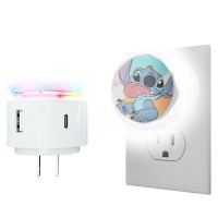 Disney Lilo And Stitch Light Touch Led Night Light With Usb Charging Led Nightlight With 6 Light Settings Usb 20 And Type C