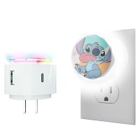 Disney Lilo And Stitch Light Touch Led Night Light With Usb Charging Led Nightlight With 6 Light Settings Usb 20 And Type C