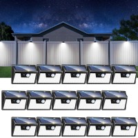 Peasur Solar Outdoor Lights [15 Pack/140Led], Motion Sensor Outdoor Lights Ultra-Bright, Solar Powered Security Lights 3 Working Modes, Solar Lights Outdoor Waterproof For Outside Garden Yard (500Lm)