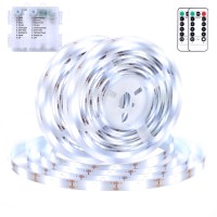 Echosari 2 Pcs Strip Lights Battery Operated 98Ft 90 Led Strip Lights Selfadhesive With Remote Timer Flexible Cuttable Light