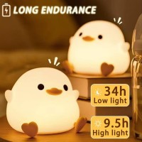 Hplvetoys Duck Night Light Led Luminous Night Light Luminous Night Light Silica Gel Creative Light For Bedside Lighting Reading