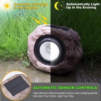 Candieslife Solar Garden Rock Lights Outdoor Ip65 Led Waterproof Solar Spotlight Solar Powered Landscape Lights Decorative Ga