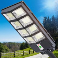 Solar Street Lights Outdoor Waterproof, 800W Led Parking Lot Light Dusk To Dawn 80000Lm 6500K Wide Angle Solar Outdoor Lights Ip65 With Motion Sensor Solar Powered Security Lights For Yard, Garden.