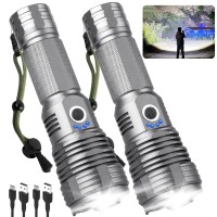 Rechargeable Flashlights High Lumens 990 000 Lumens Super Bright Led Flashlight Powerful Flash Light With 5 Modes Waterproof F