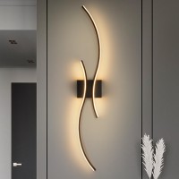 Caneoe Modern Led Wall Light 39Inch Black Indoor Led Wall Sconce Lighting Bathroom Vanity Light Fixtures Over Mirror For Livin