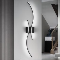 Caneoe Modern Led Wall Light 39Inch Black Indoor Led Wall Sconce Lighting Bathroom Vanity Light Fixtures Over Mirror For Livin