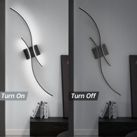 Caneoe Modern Led Wall Light 39Inch Black Indoor Led Wall Sconce Lighting Bathroom Vanity Light Fixtures Over Mirror For Livin