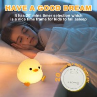 Daixinde Duck Night Light Cute Duck Light Rechargeable Dimmable Nightlight Silicone Led Bedside Lamp Nursery Nightlight With