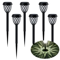 Ruhotili Solar Outdoor Lights, Solar Lights Outdoor Waterproof Ip65, Bright Powered By Solar Garden Path Lights For Patio, Yard, Driveway Decoration (6 Pack)