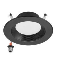 Maxxima 4 In 5 Cct Retrofit Recessed Led Downlight 800 Lumens With E26 Quick Connect Color Selectable 2700K5000K 2700K30