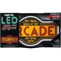 Arcade Led Neon Sign Vintage Inspired Retro Decor For The Man Cave Game Room Arcade Or Home Bar 17 X 95 X 2