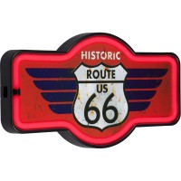 Route 66 Led Neon Sign Vintage Inspired Retro Wall Decor For The Man Cave Game Room Arcade Or Home Bar 17 X 95 X 2