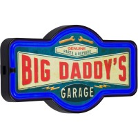 Big Daddys Garage Led Neon Sign Vintage Inspired Retro Wall Decor For The Man Cave Game Room Arcade Or Home Bar 17 X 95