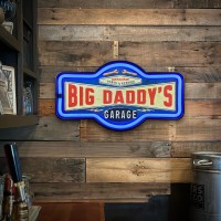 Big Daddys Garage Led Neon Sign Vintage Inspired Retro Wall Decor For The Man Cave Game Room Arcade Or Home Bar 17 X 95