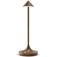 Hapfish Rechargeable Cordless Led Table Lamp, 6000Mah Battery Operated Table Lamps, Modern & Wireless, Dimmable, Small Outdoor Desk Lights For Reading Dining Room Outside Bedside Restaurant - Brown