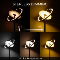 Fimei Floor Lamp For Living Room Saturn Ring Original Design Led Bright Rotatable Modern Floor Lamp Stepless Dimming And 3 Co