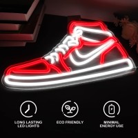 Jianjung Sneaker Neon Sign Sports Shoe Neon Signs For Wall Dimmable Led Signs Neon Lights For Bedroom Man Cave Home Neon Wall Si