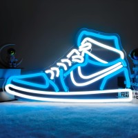 Jianjung Sneaker Neon Sign Sports Shoe Neon Signs For Wall Dimmable Led Boys Neon Lights For Bedroom Man Cave Home Party Neon Ba