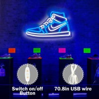 Jianjung Sneaker Neon Sign Sports Shoe Neon Signs For Wall Dimmable Led Boys Neon Lights For Bedroom Man Cave Home Party Neon Ba