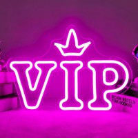 Vip Neon Sign Led Neon Lights Signs For Vip Lounge Wall Decor Dimmable Ligth Up Signs For Bar Club Hotel Restaurant Wedding Part