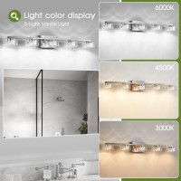 Zhizenl Bathroom Light Fixtures Dimmable Led 5 Light Bathroom Vanity Light Over Mirror Modern Crystal Brushed Nickel Vanity Li